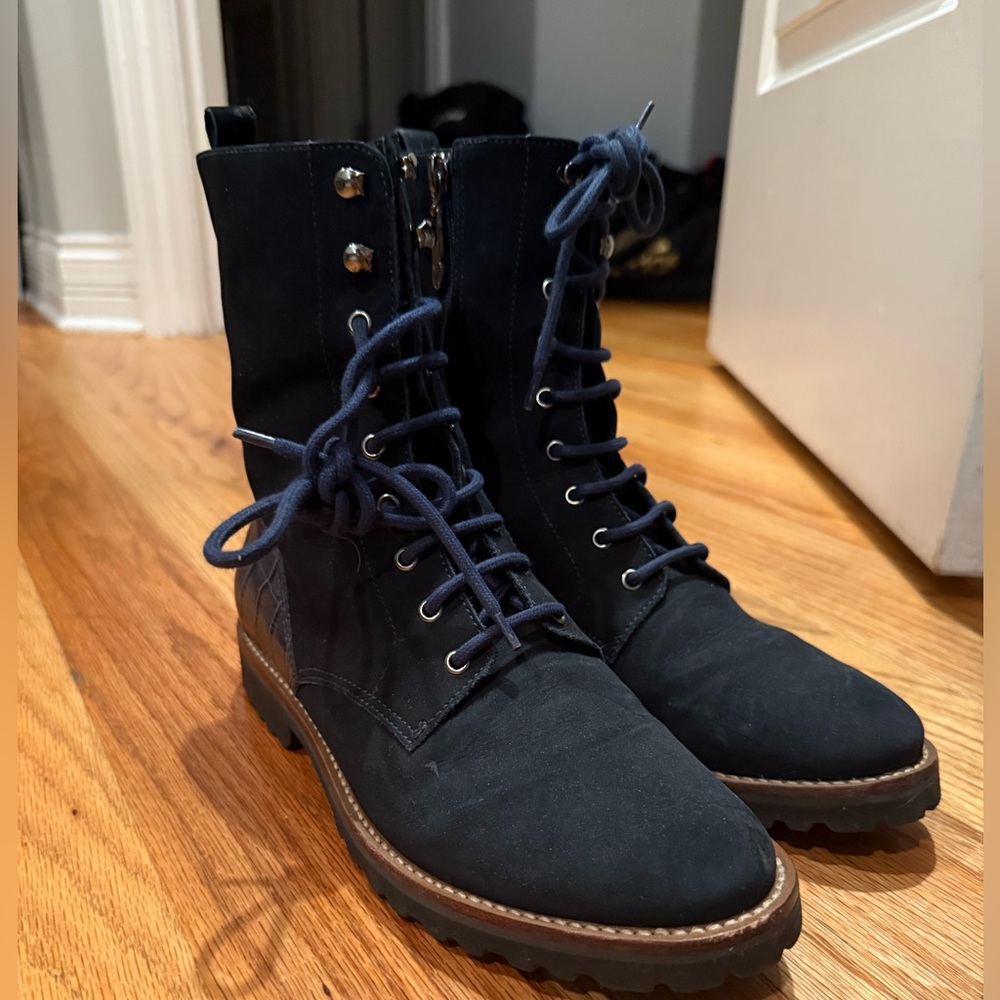 Marc Joseph Navy Booties- size 8